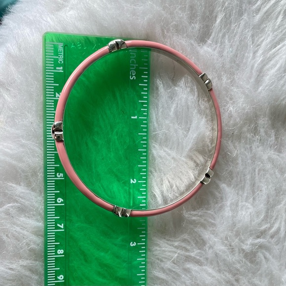 Tiffany and Co. Signature Pink Enamel X Bangle - Picture 3 of 6